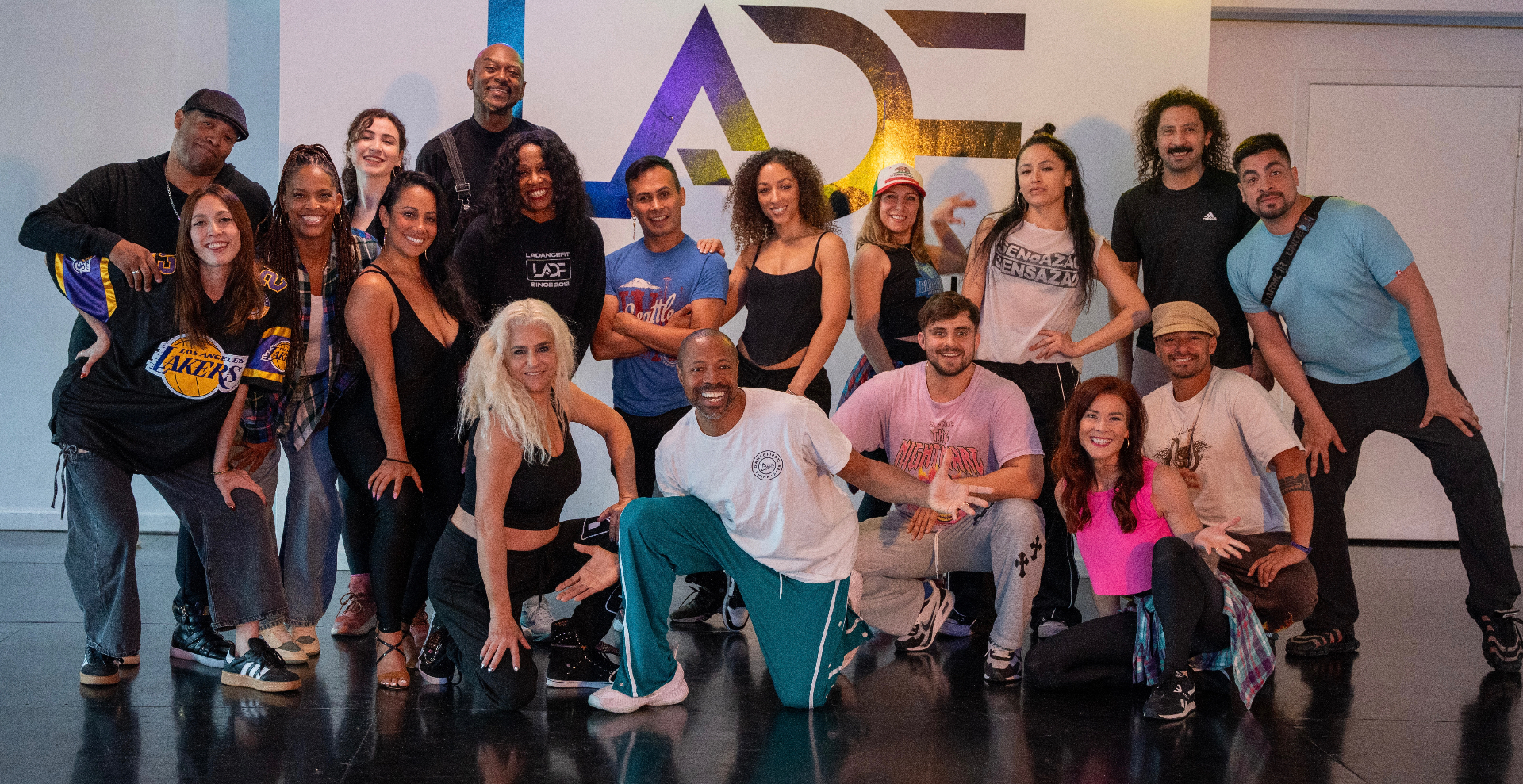 LA DanceFit class group photo in the studio