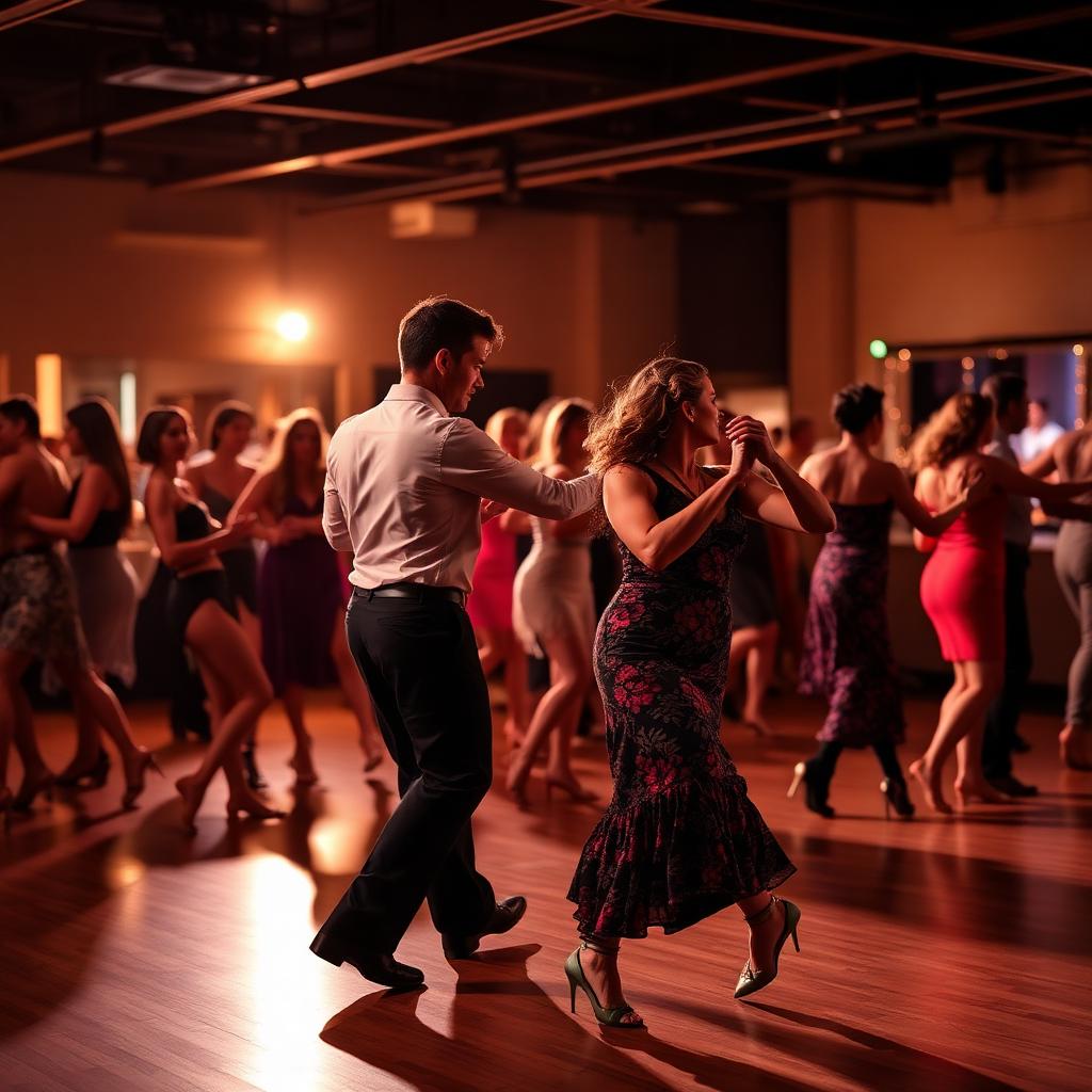 Salsa class at LA DanceFit Studio in Los Angeles